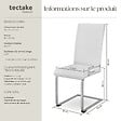 TECTAKE - Ensemble 4 chaises ergonomiques de salle à manger aspect cuir blanc - vignette