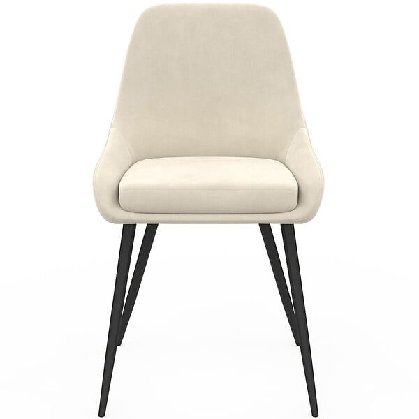 ID MARKET - Lot de 6 chaises THALYA en velours mix color gris foncé x2, terracotta x2, beige x2 avec accoudoirs - large