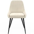 ID MARKET - Lot de 6 chaises THALYA en velours mix color gris foncé x2, terracotta x2, beige x2 avec accoudoirs - vignette