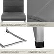 TECTAKE - Ensemble de 2 chaises de salle à manger aspect cuir ergonomiques gris - vignette