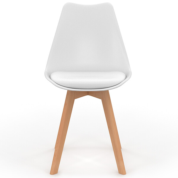ID MARKET - Lot de 6 chaises scandinaves SARA blanc x2, gris clair x2 et patchworks multi-couleurs - large