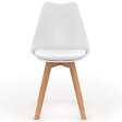ID MARKET - Lot de 6 chaises scandinaves SARA blanc x2, gris clair x2 et patchworks multi-couleurs - vignette