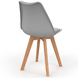 ID MARKET - Lot de 6 chaises scandinaves SARA blanc x2, gris clair x2 et patchworks multi-couleurs - vignette