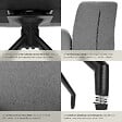 TECTAKE - Lot 2 fauteuils pivotants 360° rembourrés tissu robuste anthracite - vignette