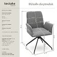 TECTAKE - Lot 2 fauteuils pivotants 360° rembourrés tissu robuste anthracite - vignette