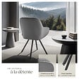 TECTAKE - Lot 4 chaises pivotantes à 360° avec accoudoirs velours grises - vignette