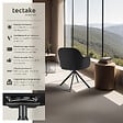 TECTAKE - Chaise pivotante à 360° en velours avec rembourrage épais noir - vignette