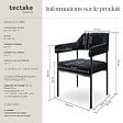 TECTAKE - Lot 2 fauteuils rembourrés avec pieds en acier et dossier continu noir - vignette