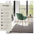 TECTAKE - Lot 6 chaises de salle à manger aspect velours matelassé vert/or - vignette