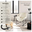 TECTAKE - Fauteuil revêtement rembourré en bouclettes dossier large crème/blanc - vignette