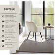 TECTAKE - Ensemble de 4 chaises cuir synthétique aspect velours crème/noir - vignette
