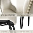 TECTAKE - Ensemble de 4 chaises cuir synthétique aspect velours crème/noir - vignette