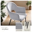TECTAKE - Lot 2 Fauteuils aspect velours rembourré max 120 kg gris clair - vignette