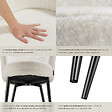 TECTAKE - Fauteuil rembourrage épais revêtement fourrure synthétique crème/noir - vignette