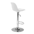 ID MARKET - Lot de 4 tabourets de bar KARL mix color gris foncé, bleu canard, blanc et noir - vignette