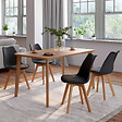 ID MARKET - Lot de 4 chaises scandinaves SARA noires pour salle à manger - vignette