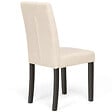 ID MARKET - Lot de 4 chaises POLGA capitonnées en velours beige pieds noirs - vignette