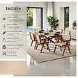 TECTAKE - Chaise de salle à manger cannage viennois style boho chêne foncé - vignette