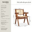 TECTAKE - Chaise de salle à manger cannage viennois style boho chêne foncé - vignette