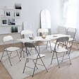 ID MARKET - Lot de 6 chaises pliantes KITY blanches en PU - vignette