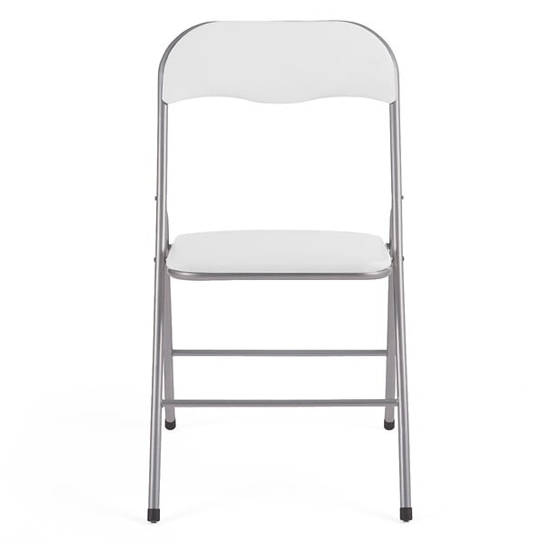 ID MARKET - Lot de 6 chaises pliantes KITY blanches en PU - large