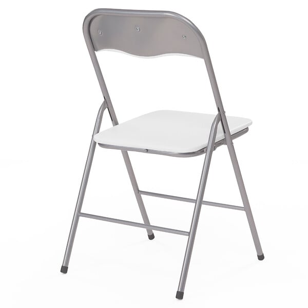 ID MARKET - Lot de 6 chaises pliantes KITY blanches en PU - large