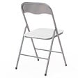 ID MARKET - Lot de 6 chaises pliantes KITY blanches en PU - vignette