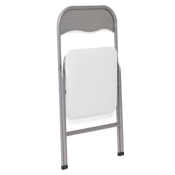 ID MARKET - Lot de 6 chaises pliantes KITY blanches en PU - large