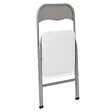 ID MARKET - Lot de 6 chaises pliantes KITY blanches en PU - vignette