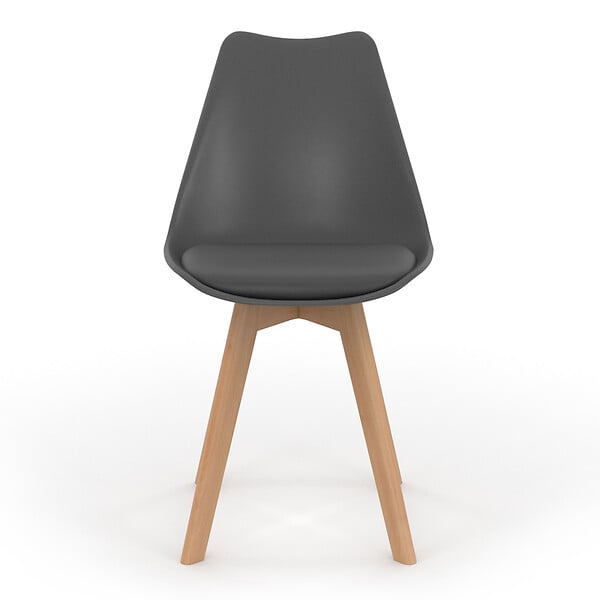 ID MARKET - Lot de 4 chaises scandinaves SARA mix color gris foncé, gris clair, blanc et jaune - large