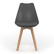 ID MARKET - Lot de 4 chaises scandinaves SARA mix color gris foncé, gris clair, blanc et jaune - vignette