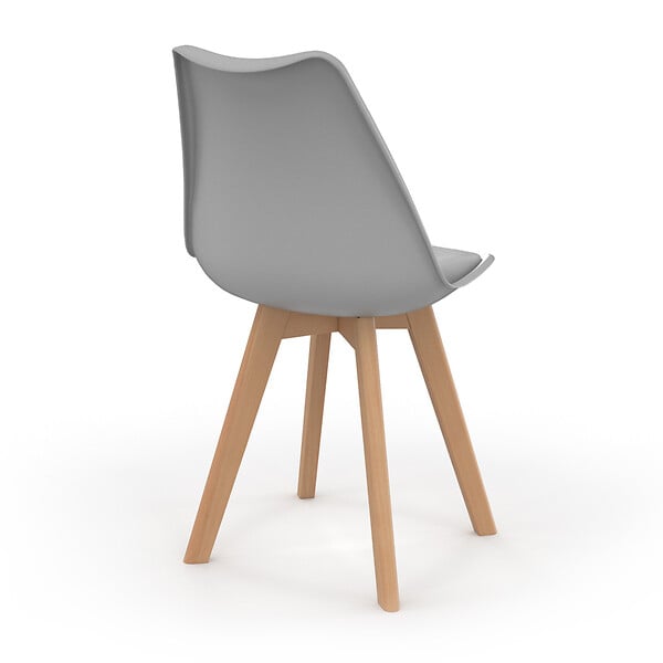 ID MARKET - Lot de 4 chaises scandinaves SARA mix color gris foncé, gris clair, blanc et jaune - large