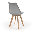 ID MARKET - Lot de 4 chaises scandinaves SARA mix color gris foncé, gris clair, blanc et jaune - vignette