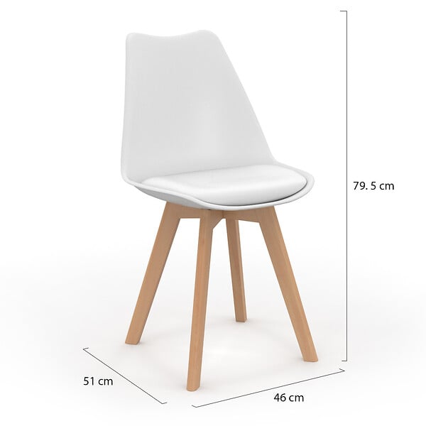 ID MARKET - Lot de 4 chaises scandinaves SARA mix color gris foncé, gris clair, blanc et jaune - large