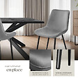 TECTAKE - Lot de 2 chaises Rembourrées aspect velours assise Ergonomique gris - vignette