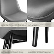 TECTAKE - Lot de 2 chaises Rembourrées aspect velours assise Ergonomique gris - vignette