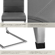 TECTAKE - Ensemble 6 chaises style scandinave rembourrées cuir synthétique gris - vignette