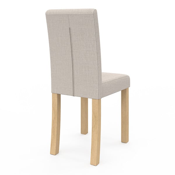 ID MARKET - Lot de 4 chaises POLGA capitonnées beiges pour salle à manger - large