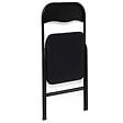 ID MARKET - Lot de 4 chaises pliantes KITY noires en PU - vignette