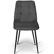 ID MARKET - Lot de 6 chaises MILA en velours mix color terracotta x2, gris foncé x2 et beige x2 - vignette