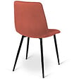 ID MARKET - Lot de 6 chaises MILA en velours mix color terracotta x2, gris foncé x2 et beige x2 - vignette