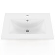 ID MARKET - Vasque à encastrer rectangle en céramique blanche L. 61 x l. 46 x H. 17 cm - vignette