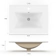 ID MARKET - Vasque à encastrer rectangle en céramique blanche L. 61 x l. 46 x H. 17 cm - vignette