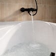 ALLIBERT - Baignoire d'angle 140x140x54 cm - 100% acrylique blanc brillant - vignette