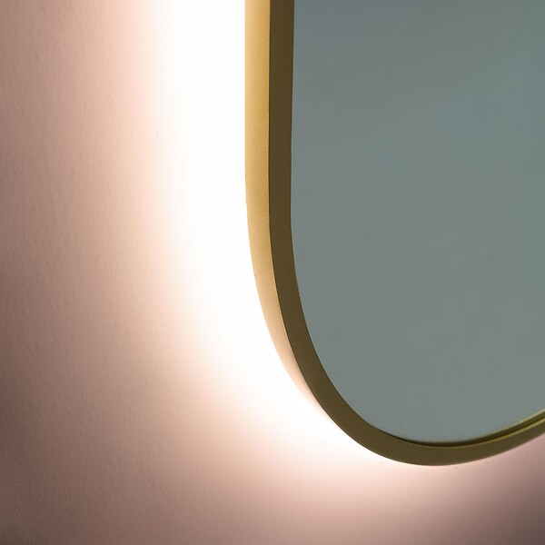 KIAMAMI VALENTINA - Miroir Led Rétro-Éclairé 60X160cm Cadre Effet Laiton - large