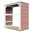TIMBELA - Abri à bûches extérieur 1,14 m² - 75 x 153 x H159 cm - TIMBELA M980-1-REDWOOD RED - vignette