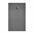 AURLANE - Receveur de douche à carreler 160x80 cm avec bonde à sortie Horizontale - Grille finition chrome - vignette
