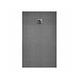 AURLANE - Receveur de douche à carreler 160x80 cm avec bonde à sortie Horizontale - Grille finition chrome - vignette