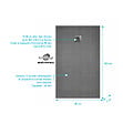 AURLANE - Receveur de douche à carreler 160x80 cm avec bonde à sortie Horizontale - Grille finition chrome - vignette