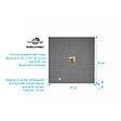 AURLANE - Receveur de Douche à Carreler 90x90cm avec Bonde à Sortie Horizontale - Grille Finition Or Brossé - vignette